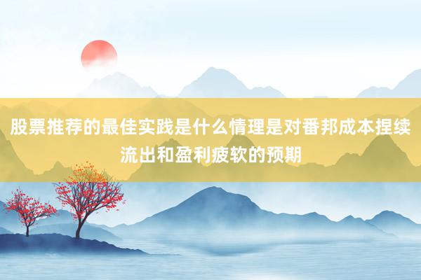 股票推荐的最佳实践是什么情理是对番邦成本捏续流出和盈利疲软的预期