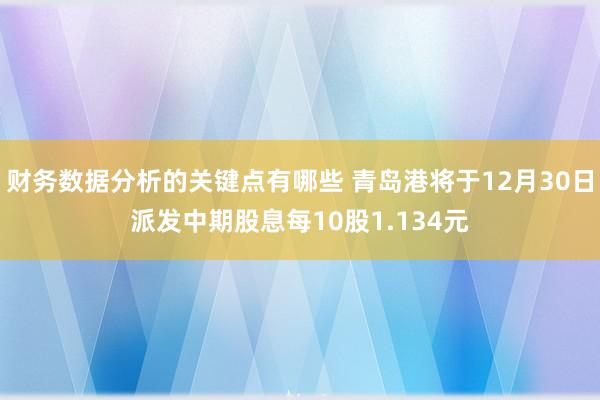 财务数据分析的关键点有哪些 青岛港将于12月30日派发中期股息每10股1.134元