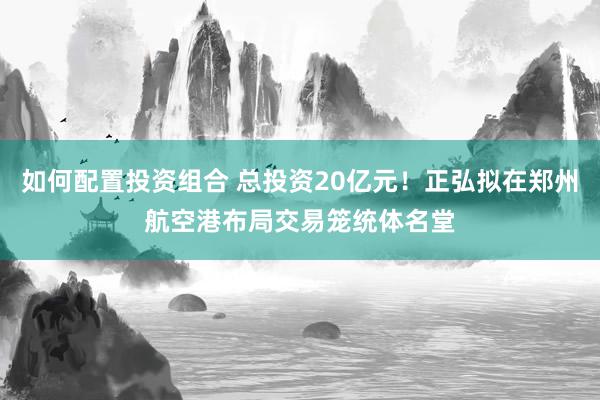 如何配置投资组合 总投资20亿元！正弘拟在郑州航空港布局交易笼统体名堂