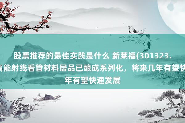 股票推荐的最佳实践是什么 新莱福(301323.SZ)：高能射线看管材料居品已酿成系列化，将来几年有望快速发展