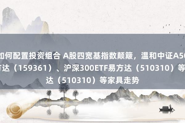 如何配置投资组合 A股四宽基指数颠簸，温和中证A500ETF易方达（159361）、沪深300ETF易方达（510310）等家具走势