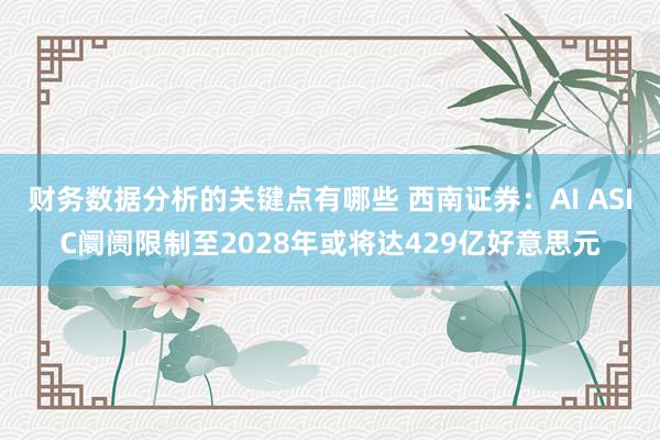 财务数据分析的关键点有哪些 西南证券：AI ASIC阛阓限制至2028年或将达429亿好意思元