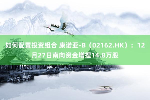 如何配置投资组合 康诺亚-B（02162.HK）：12月27日南向资金增捏14.8万股