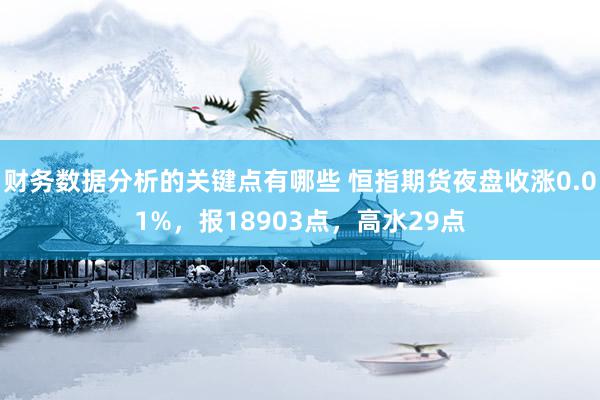 财务数据分析的关键点有哪些 恒指期货夜盘收涨0.01%，报18903点，高水29点