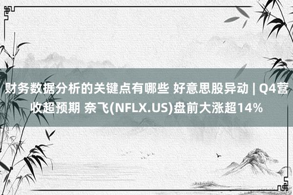 财务数据分析的关键点有哪些 好意思股异动 | Q4营收超预期 奈飞(NFLX.US)盘前大涨超14%