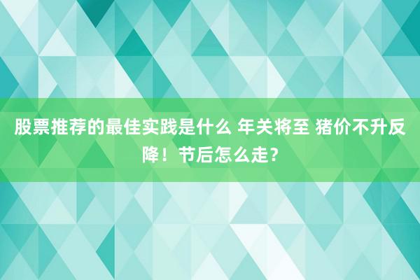 股票推荐的最佳实践是什么 年关将至 猪价不升反降！节后怎么走？