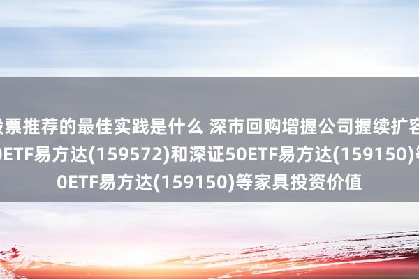 股票推荐的最佳实践是什么 深市回购增握公司握续扩容，存眷创业板200ETF易方达(159572)和深证50ETF易方达(159150)等家具投资价值