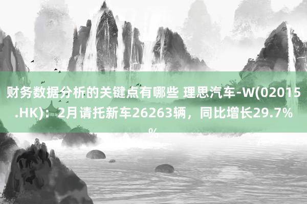 财务数据分析的关键点有哪些 理思汽车-W(02015.HK)：2月请托新车26263辆，同比增长29.7%